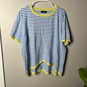 Dokotoo Striped Short Sleeve Sweater Tee size 2XL